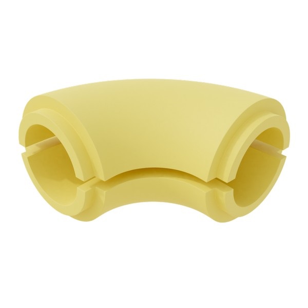 Скорлупа отвод 90 градусов ППУ 159x50 мм с покрытием стеклопластик