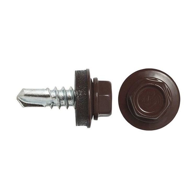 Саморез кровельный,RAL8017, 5.5х19