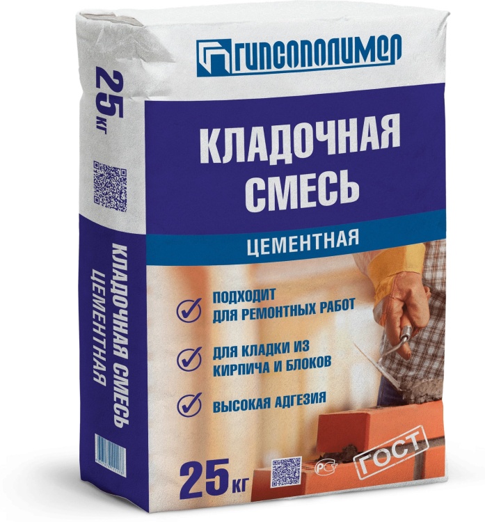 Гипсополимер Смесь кладочная ПЦС М 150 (25кг/56шт)