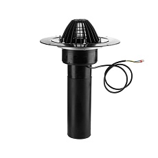 Воронка ТехноНИКОЛЬ с обжимным металлическим фланцем с обогревом 110*450мм